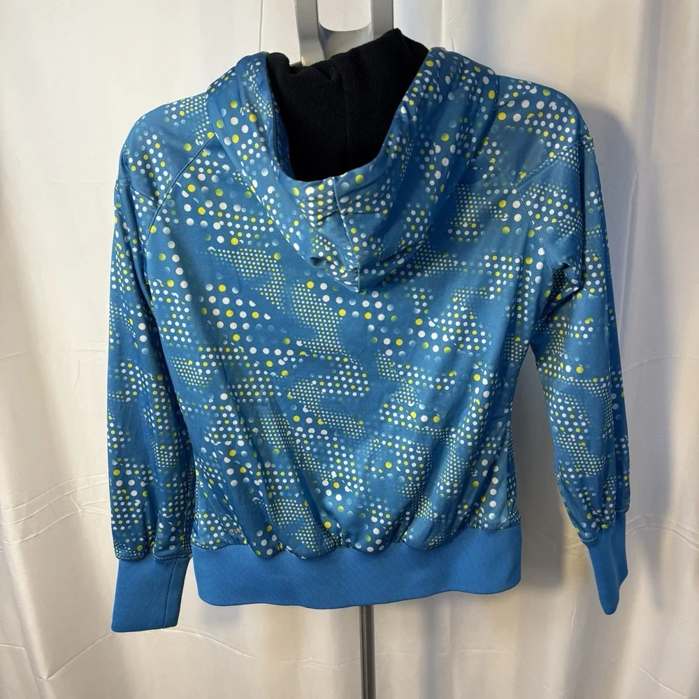 Rossingol Hoodie Lightweight Soft-Shell Jacket Women's M Full-Zip Blue Polka Dot - Picture 4 of 4